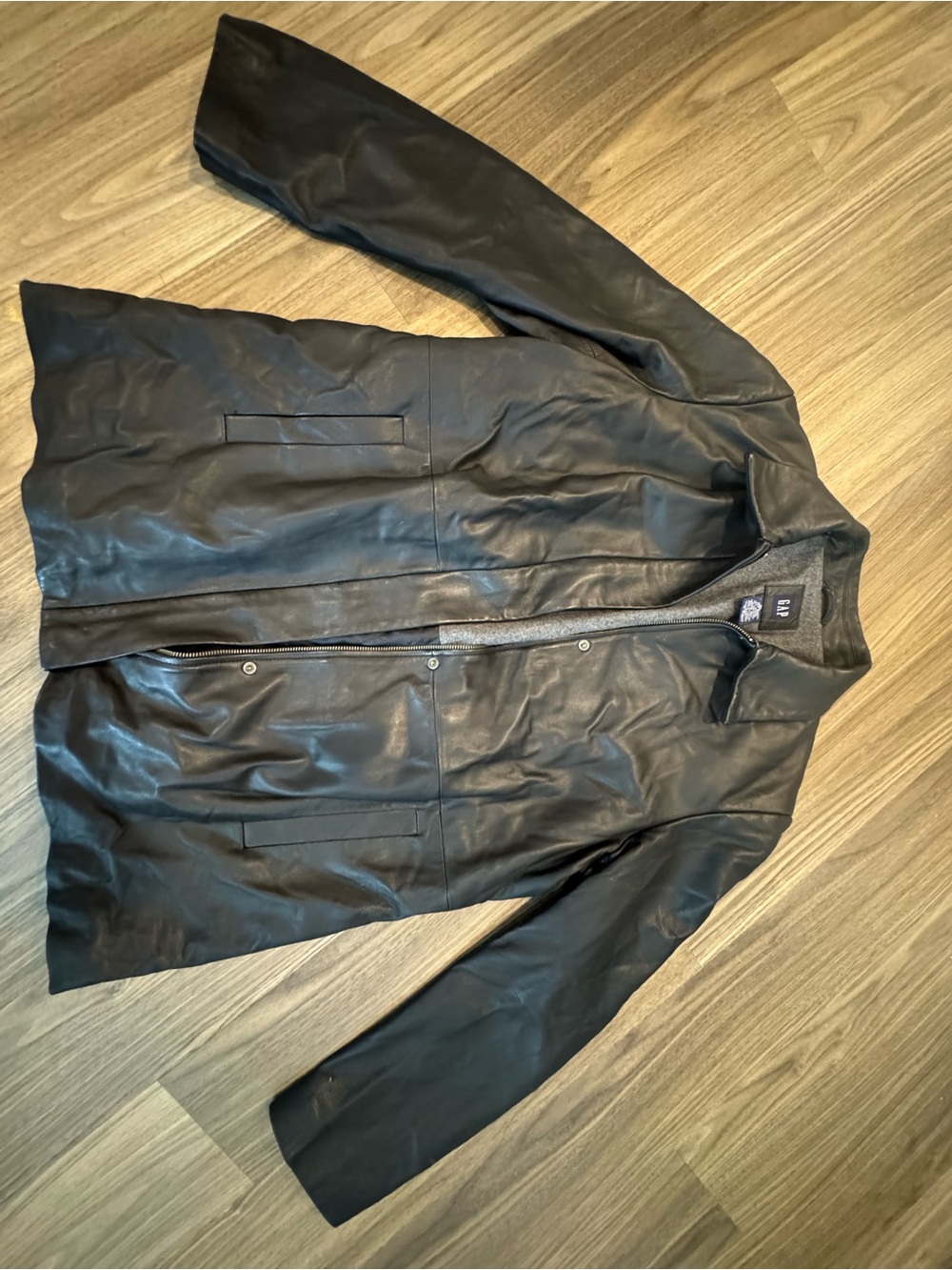 GAP Black Leather Coat